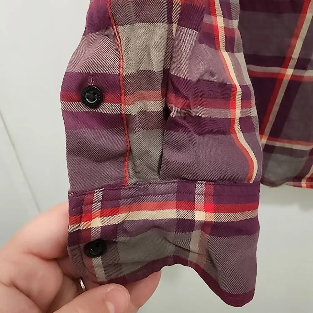 Lauren Ralph Lauren Plaid Button Down Shirt Women's Size Petite Medium - Picture 4 of 8